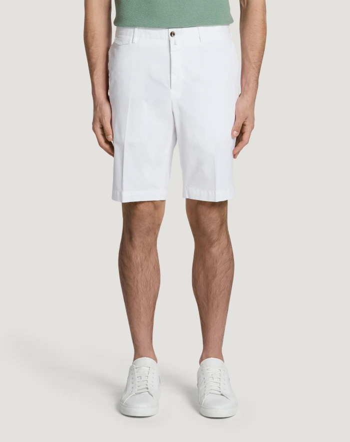 Pantaloni Torino Bermuda in gabardina stretch