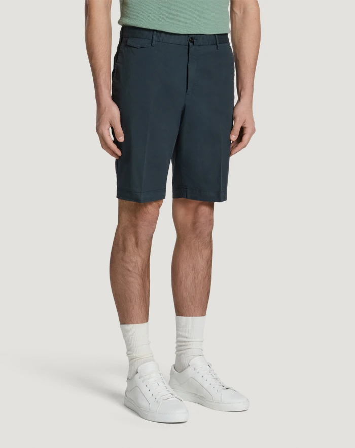 Pantaloni Torino Bermuda In Gabardina Stretch