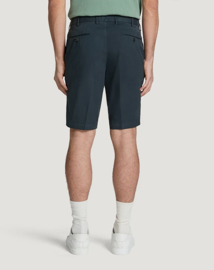 Pantaloni Torino Bermuda In Gabardina Stretch