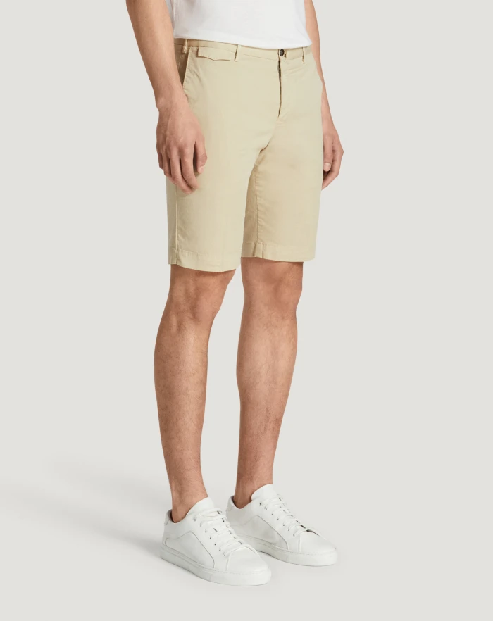 Pantaloni Torino Bermuda In Gabardina Stretch