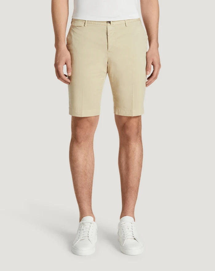 Pantaloni Torino Bermuda in gabardina stretch