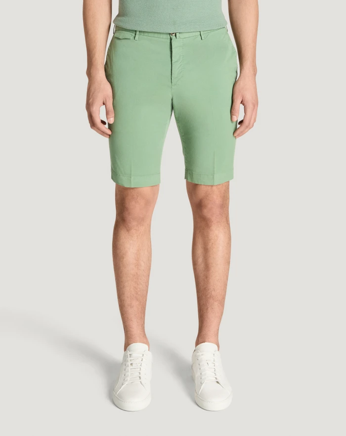 Pantaloni Torino Bermuda in gabardina stretch