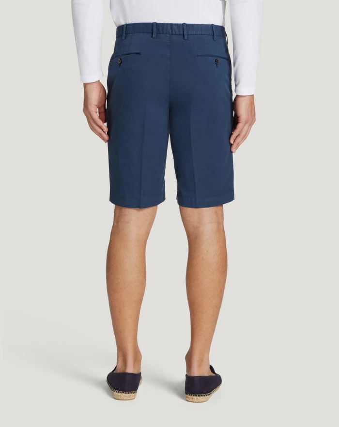 Pantaloni Torino Bermuda In Gabardina Stretch