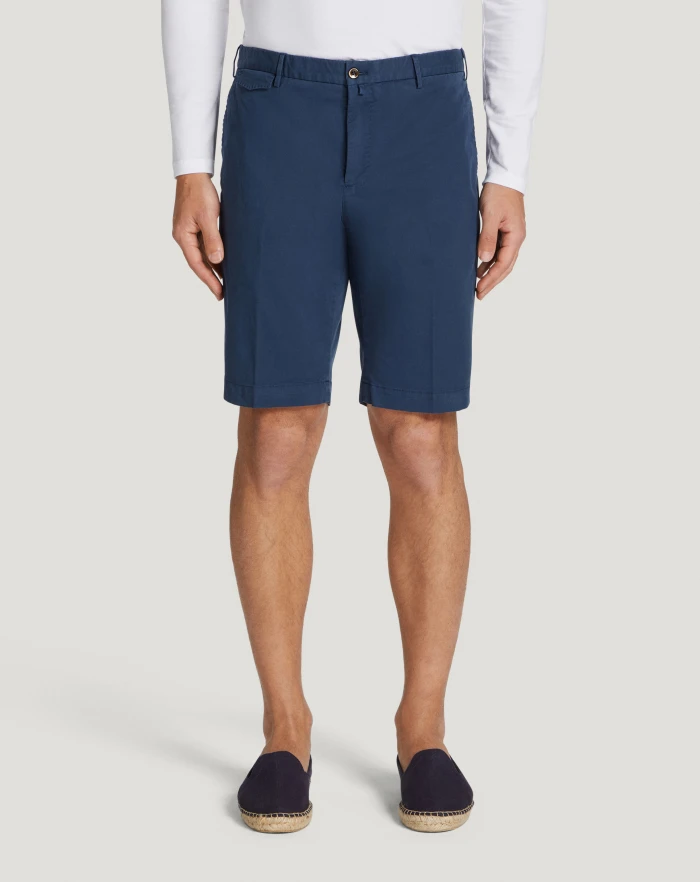 Pantaloni Torino Bermuda in gabardina stretch