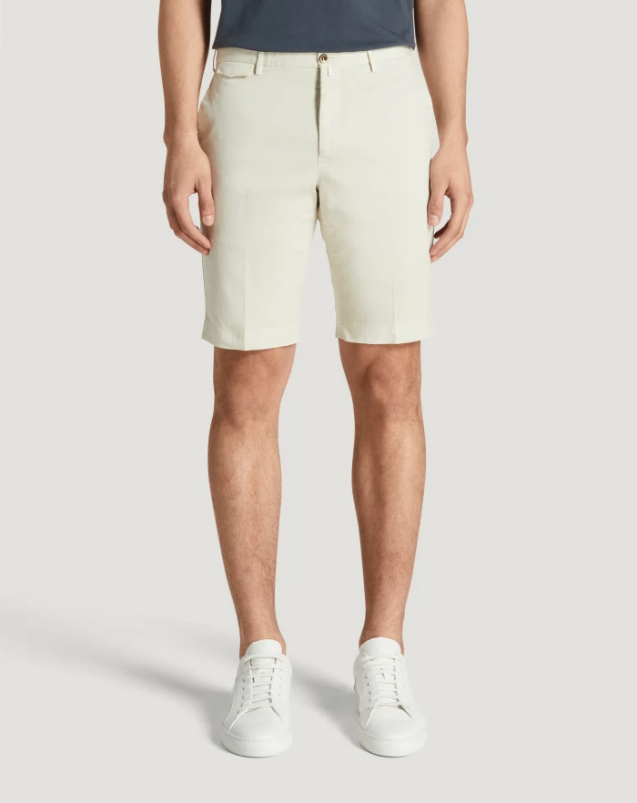 Pantaloni Torino Bermuda in gabardina stretch