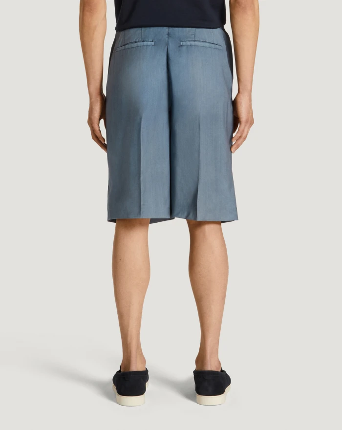 Pantaloni Torino Bermuda In Lana Comfort