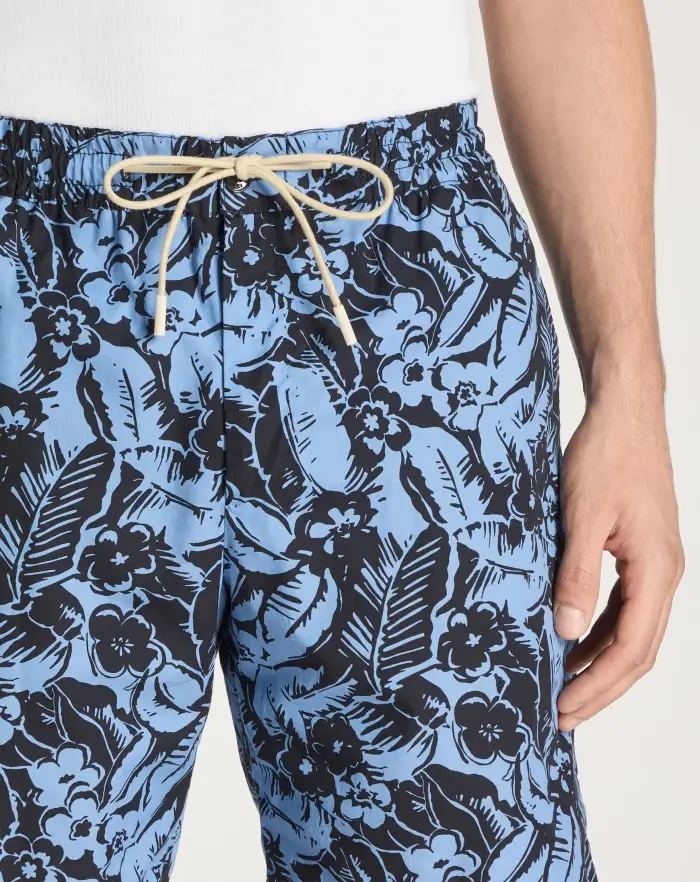 Pantaloni Torino Bermuda In Popeline Di Cotone