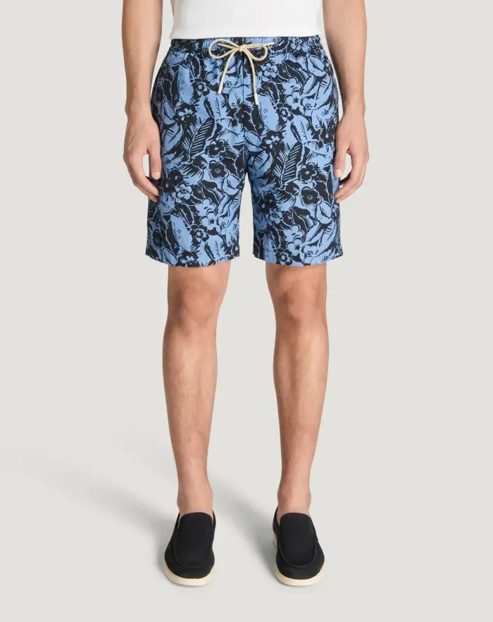 Pantaloni Torino Bermuda in popeline di cotone