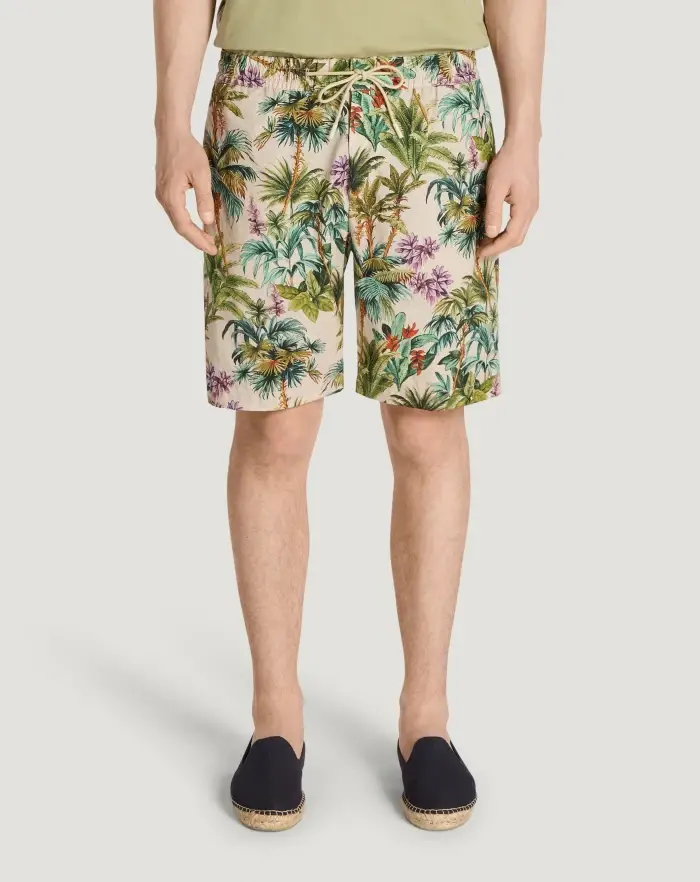 Pantaloni Torino Bermuda in popeline di cotone