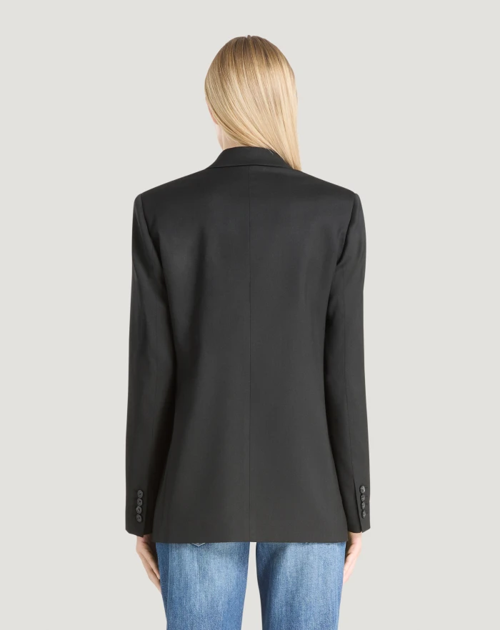 Pantaloni Torino Blazer In Twill Di Lana Fluida