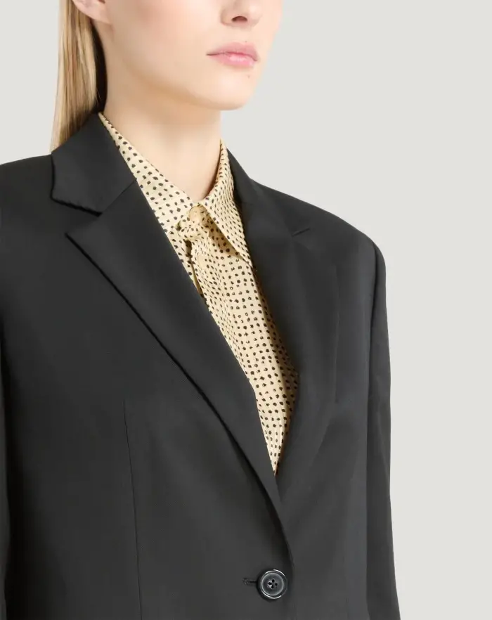 Pantaloni Torino Blazer In Twill Di Lana Fluida