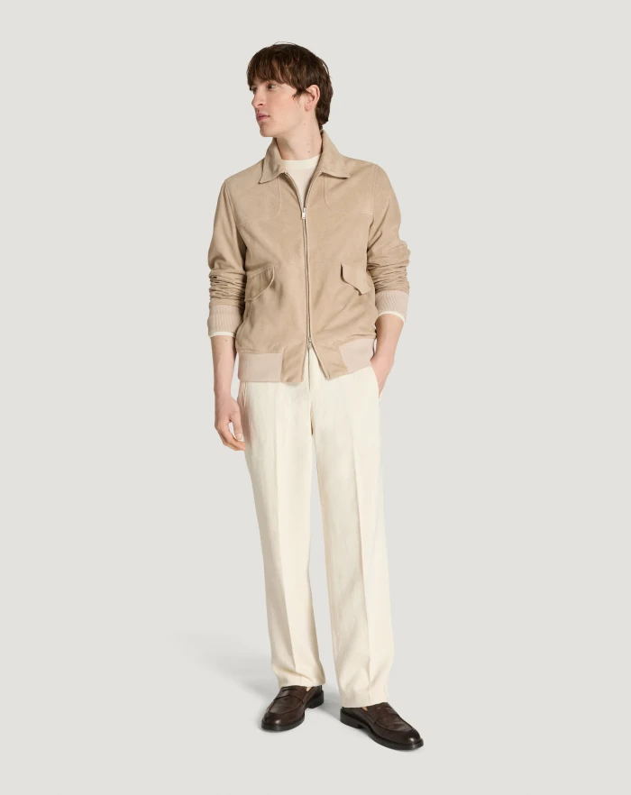 Pantaloni Torino Bomber In Suede