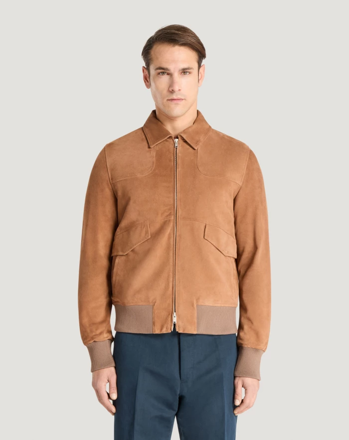 Pantaloni Torino Bomber in suede