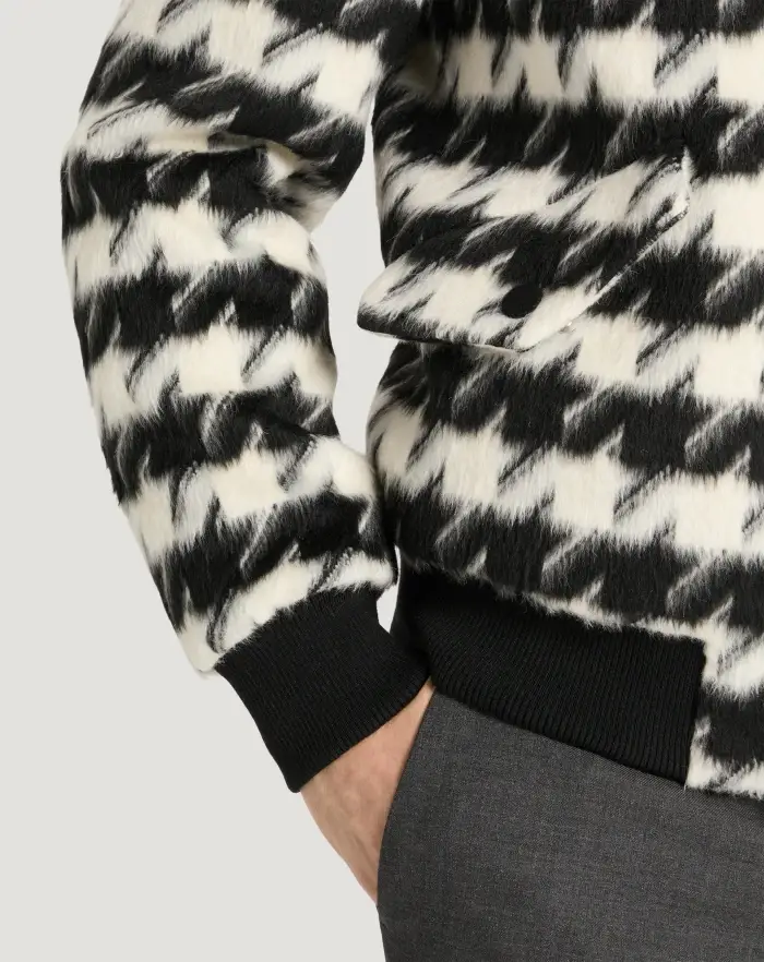 Pantaloni Torino Bomber In Velour Pied-de-poule