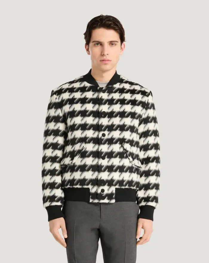 Pantaloni Torino Bomber in velour pied-de-poule