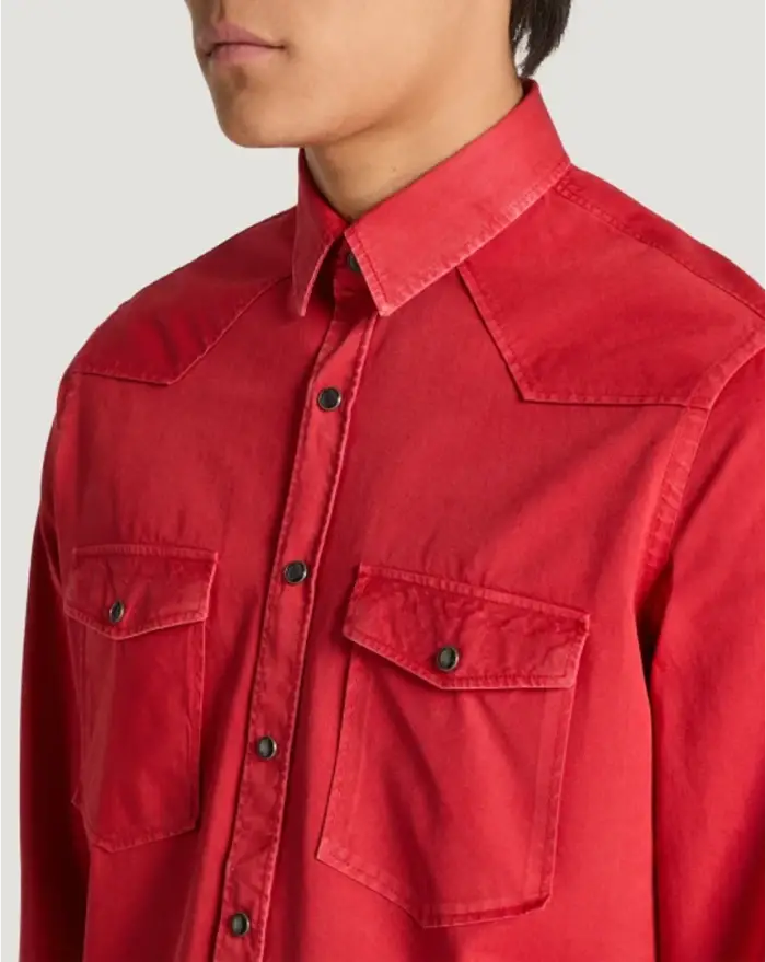 Pantaloni Torino Camicia In Gabardina Di Cotone