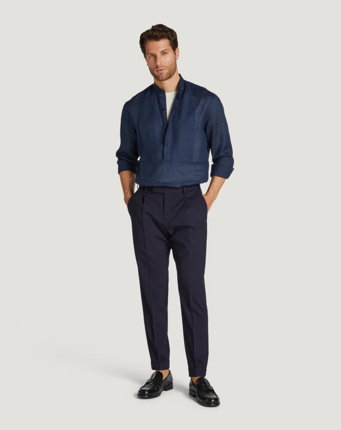 Pantaloni Torino Camicia In Lino