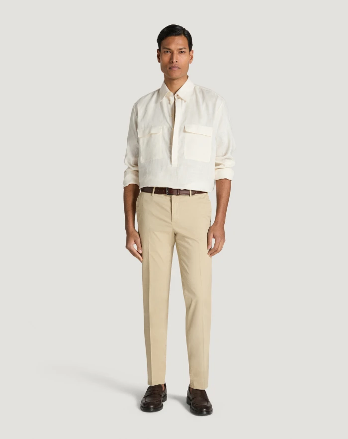 Pantaloni Torino Camicia In Lino