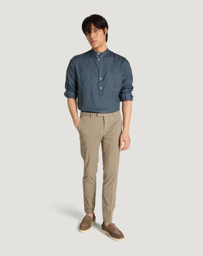 Pantaloni Torino Camicia In Lino