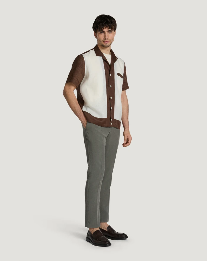 Pantaloni Torino Camicia In Lino