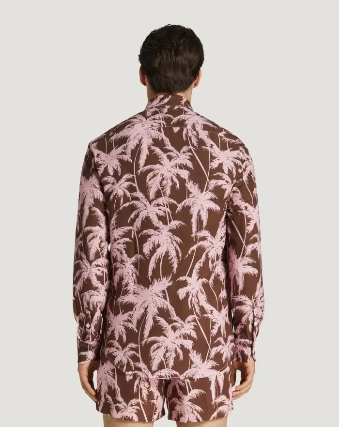 Pantaloni Torino Camicia In Twill Di Lino