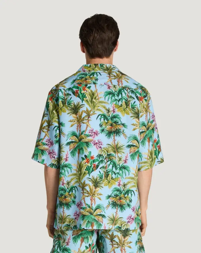 Pantaloni Torino Camicia In Twill Di Lino