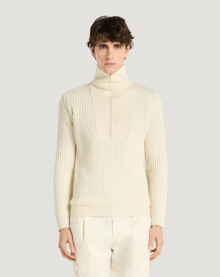 Pantaloni Torino Cardigan in lana e cachemire