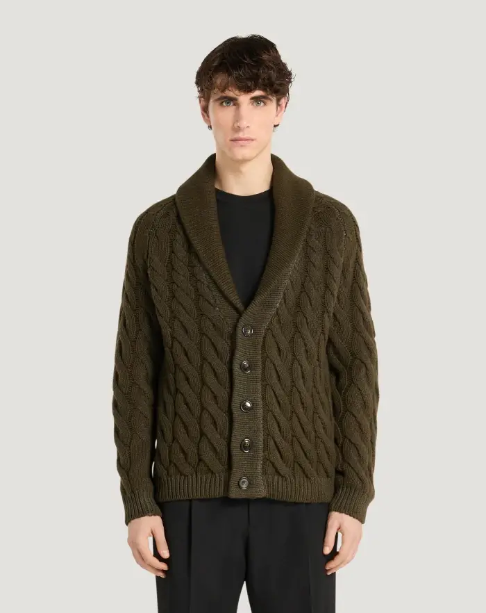 Pantaloni Torino Cardigan in lana e cachemire