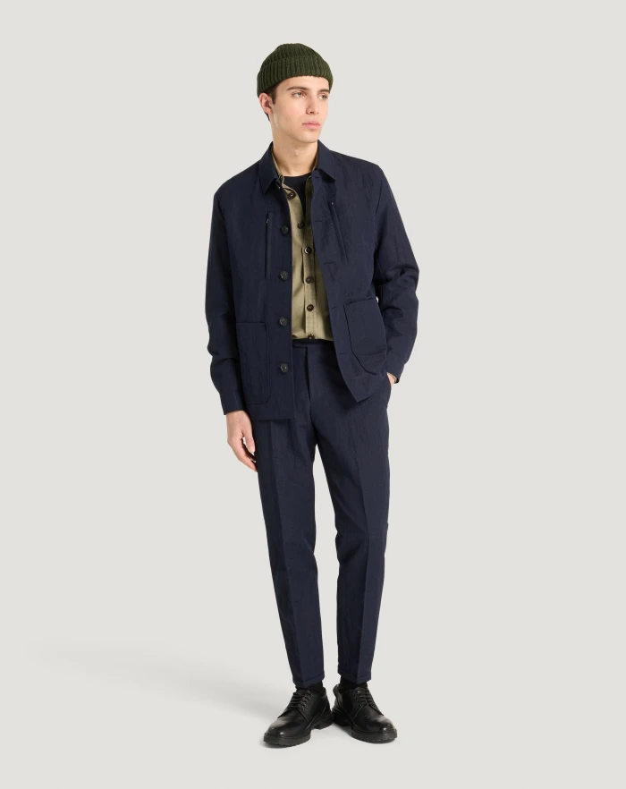 Pantaloni Torino Giacca In Flanella Crinkle