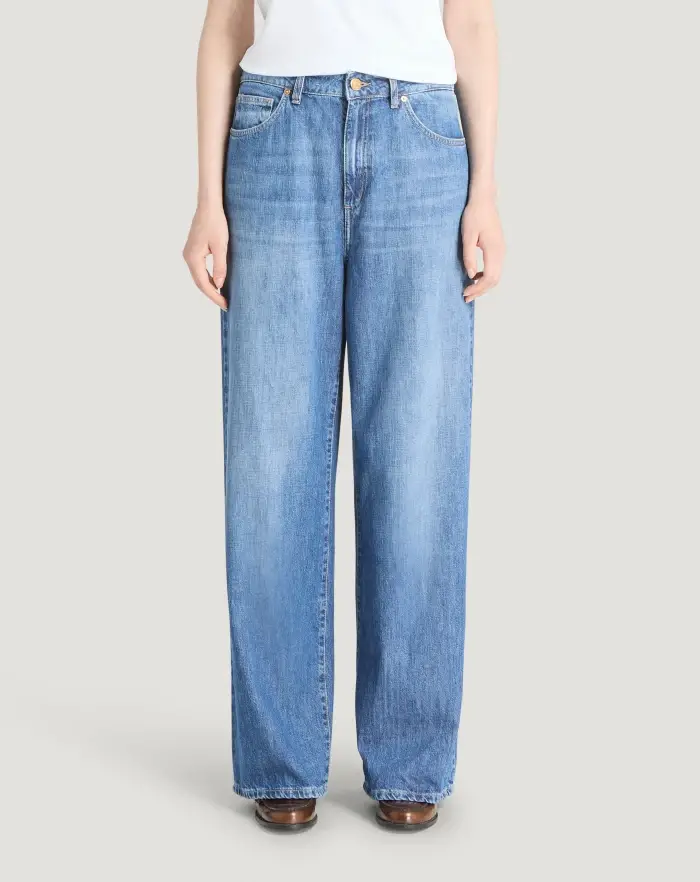 Pantaloni Torino Jeans Miley in denim di cotone