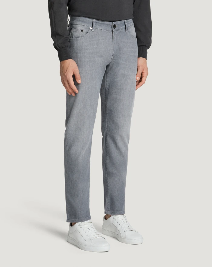 Pantaloni Torino Jeans Swing In Light Grey Denim