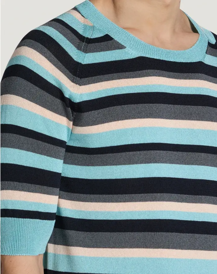 Pantaloni Torino Maglia In Cotone E Viscosa