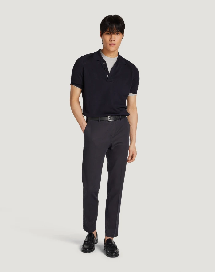 Pantaloni Torino Maglia In Cotone E Viscosa