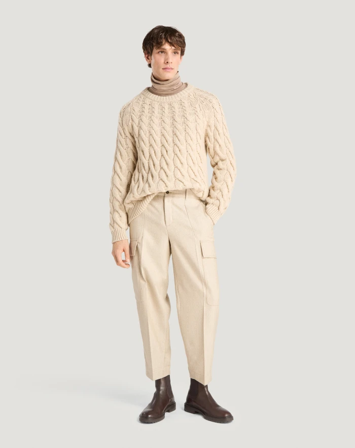 Pantaloni Torino Maglia In Jersey Di Cotone E Seta