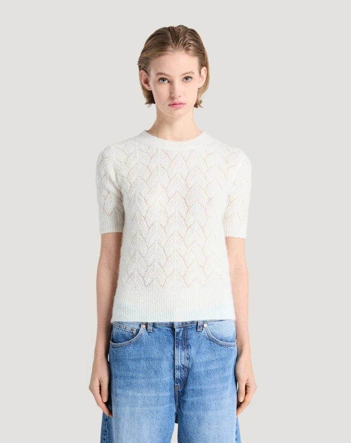 Pantaloni Torino Maglia in mohair e lana