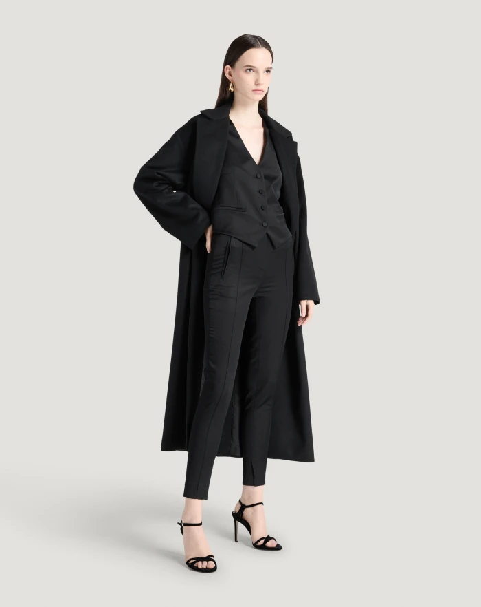 Pantaloni Torino Pantaloni Frida In Satin Fluido