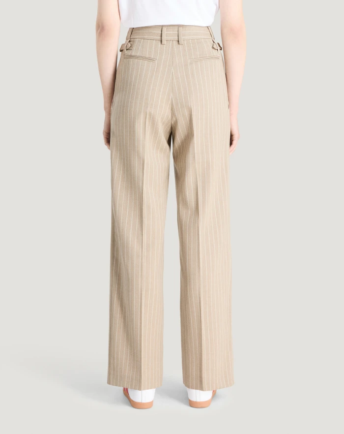 Pantaloni Torino Pantaloni Isabel In Lana Mouliné