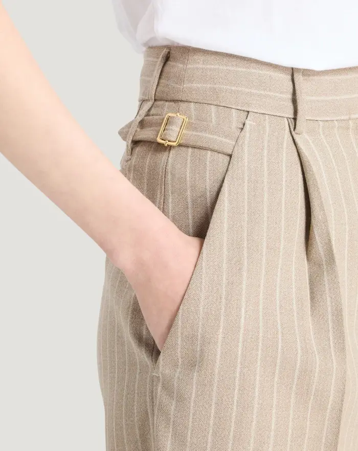 Pantaloni Torino Pantaloni Isabel In Lana Mouliné