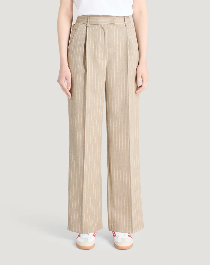 Pantaloni Torino Pantaloni Isabel in lana mouliné