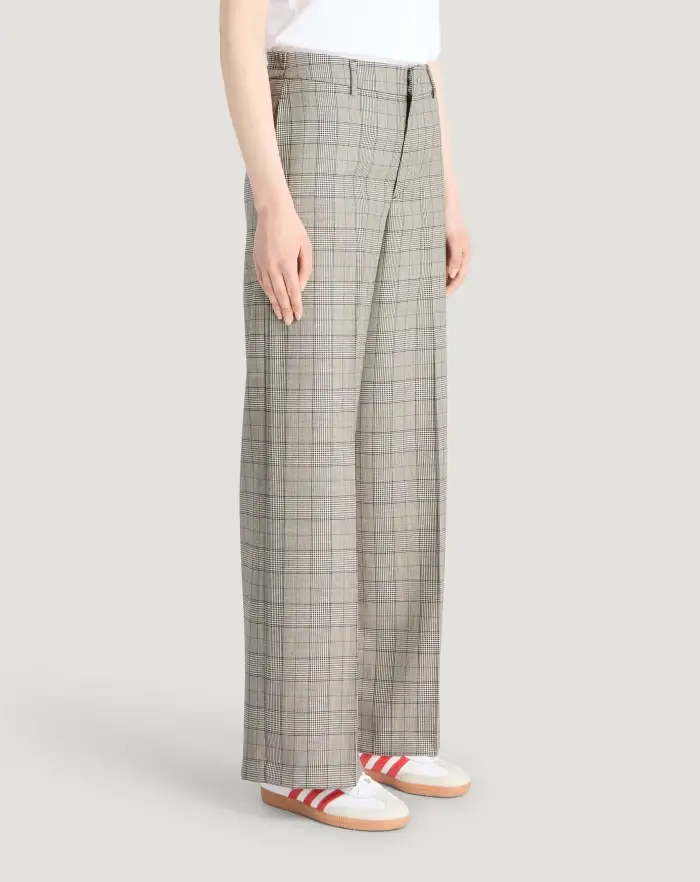 Pantaloni Torino Pantaloni Lorenza In Lana Check