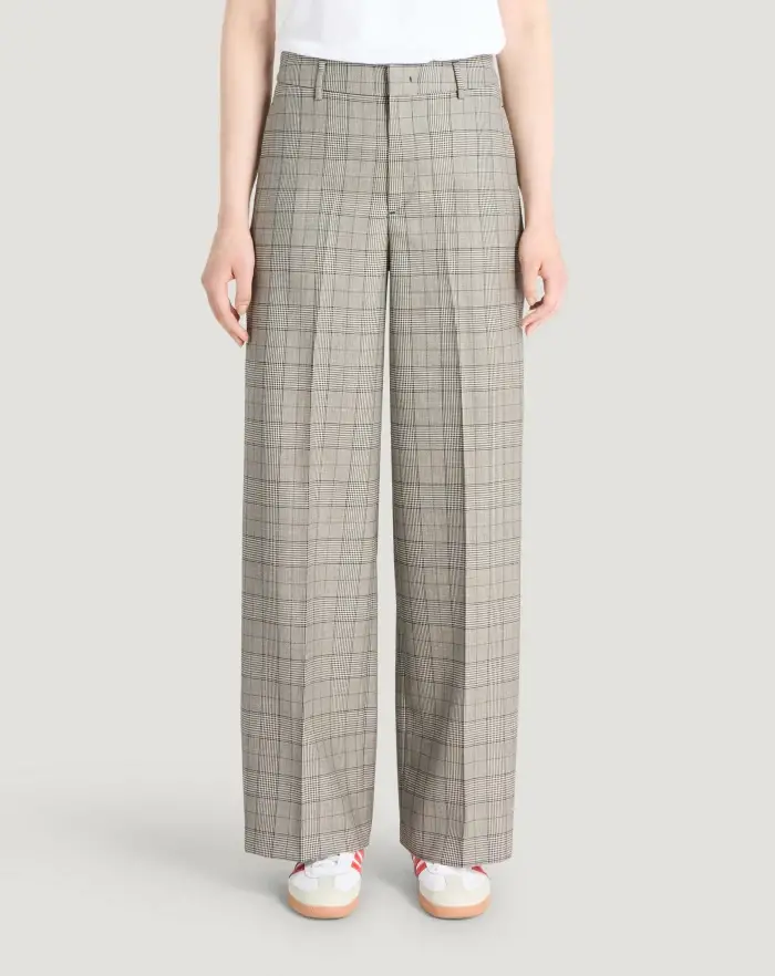 Pantaloni Torino Pantaloni Lorenza in lana check