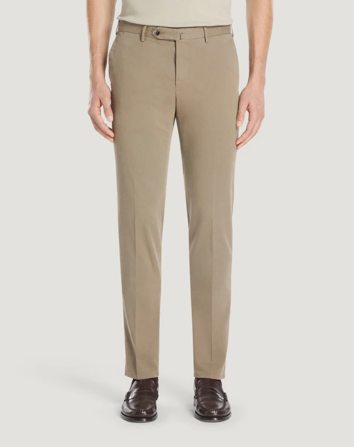 Pantaloni Torino Pantaloni Slim in cotone batavia