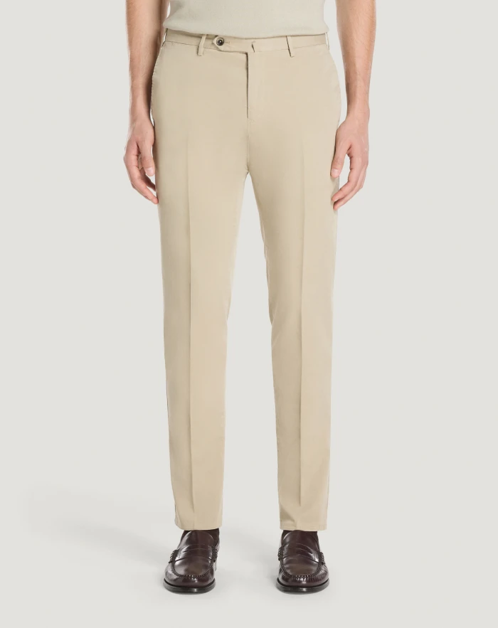 Pantaloni Torino Pantaloni Slim in cotone batavia