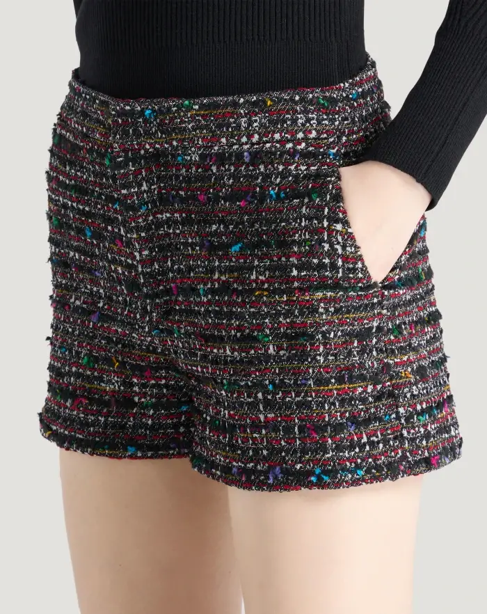 Pantaloni Torino Shorts Julie In Tweed Multicolor