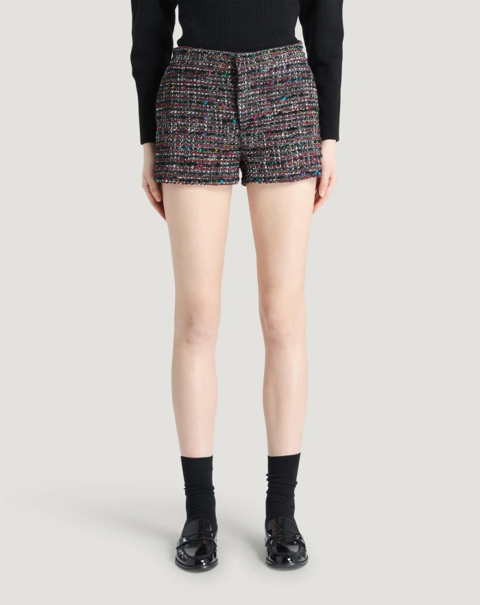Pantaloni Torino Shorts Julie in tweed multicolor