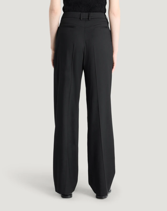 Pantaloni Torino Pantaloni Vivian In Twill Di Lana Fluida