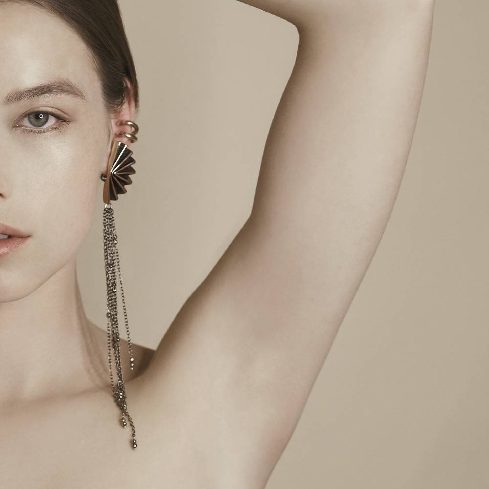 Paola Grande Gioielli ACCESSORI Frange Lunghe In Argento E Pirite