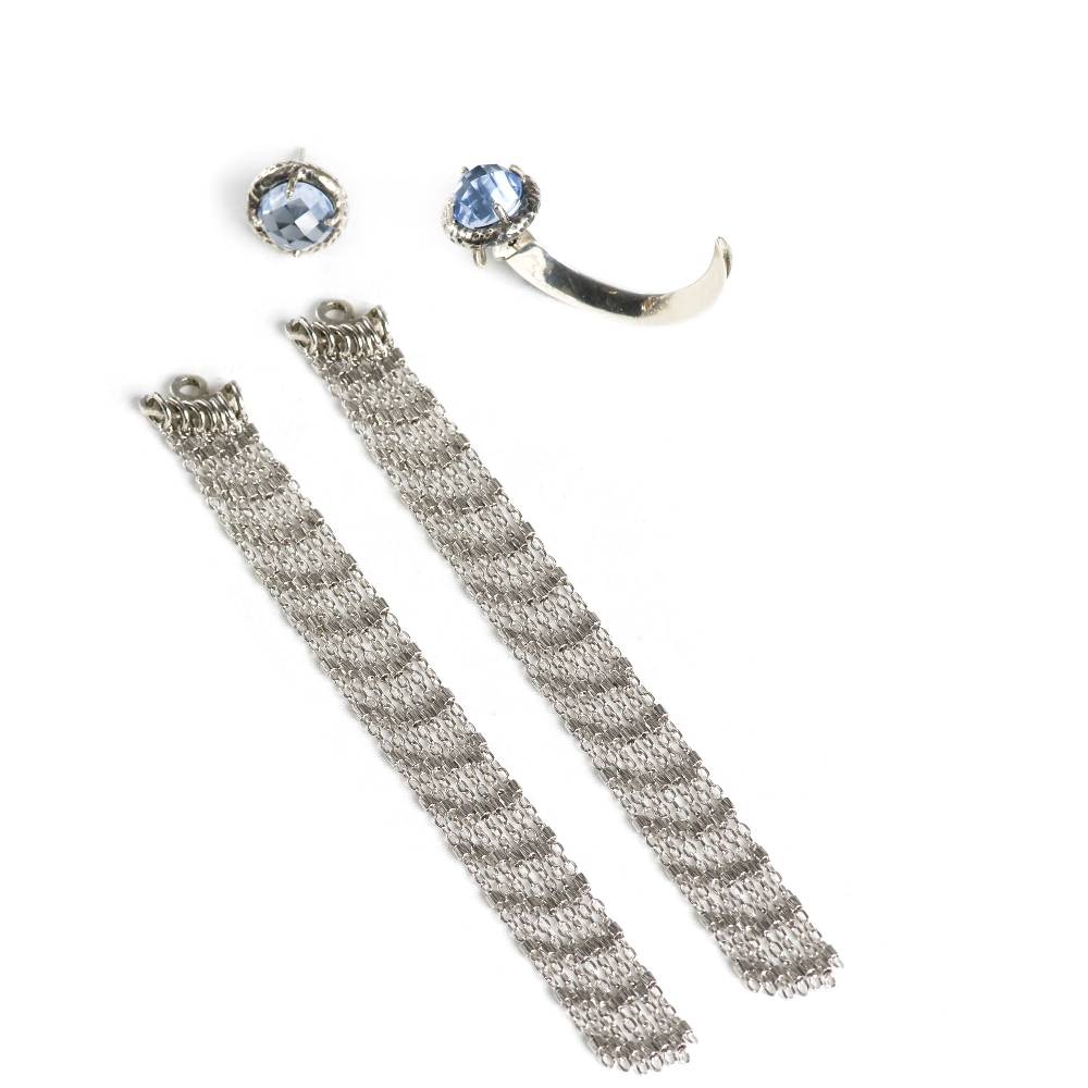 Paola Grande Gioielli ACCESSORI Frangia Con Ponte In Argento