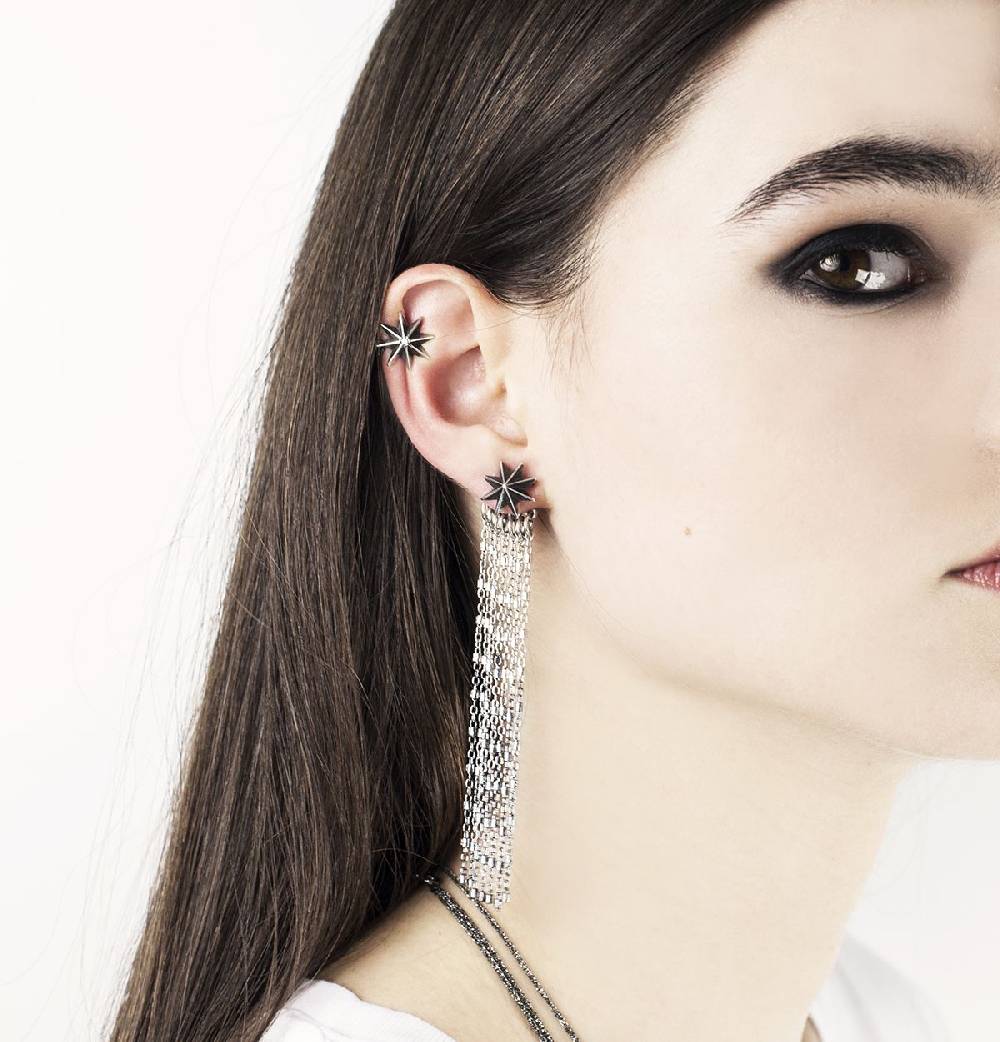 Paola Grande Gioielli ACCESSORI Frangia Con Ponte In Argento