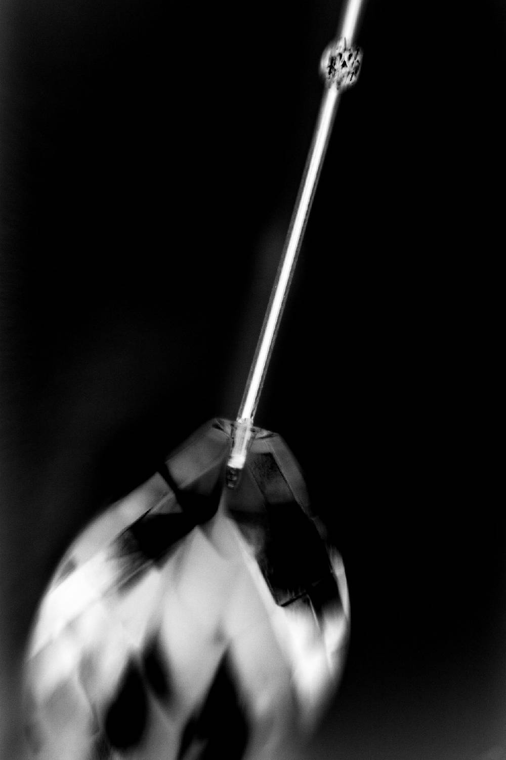 Paola Grande Gioielli AMI 'Amo' In Oro Bianco E Cristallo Di Rocca